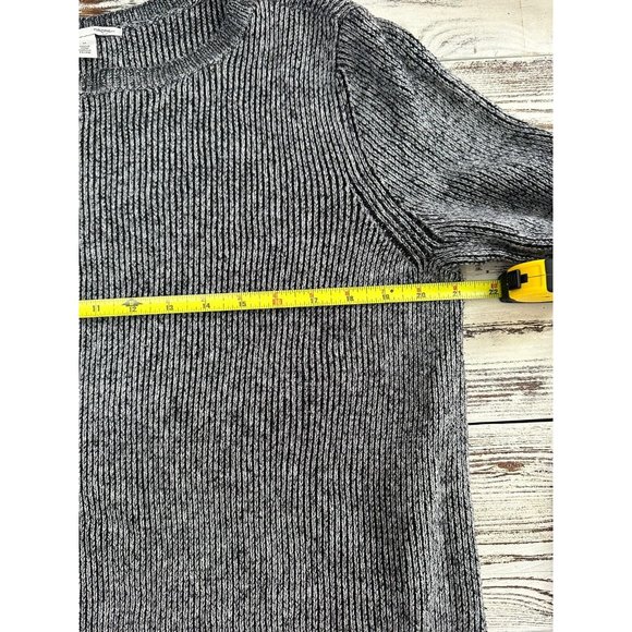 Halogen Womens Long‎ Sweater Size XL Long Sleeve Black Gray Cashmere Viscose - Picture 4 of 7